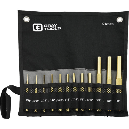 Brass Pin Punch Set, 12 Pieces Waymarc Industries Inc