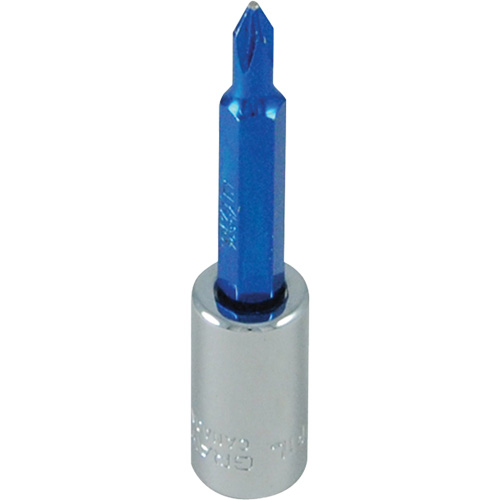 Blue Tip Screwdriver Bit, Phillips, #1, 1/4" Drive Waymarc Industries Inc