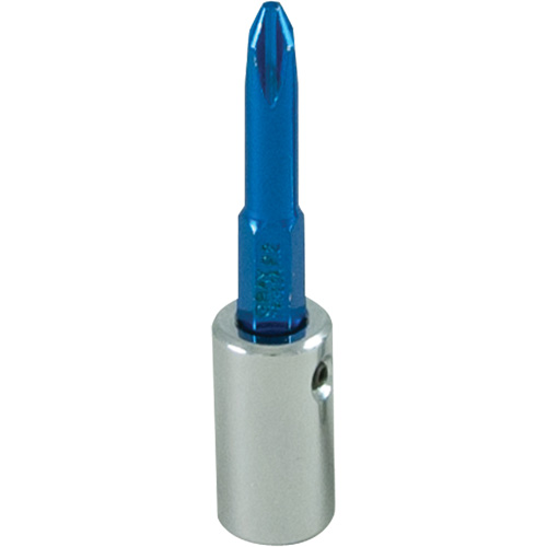 Douille tournevis &agrave; embout bleu, Phillips, #2, Prise 1/4" Waymarc Industries Inc