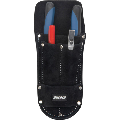 Tool Pouch, Plier Holder, Leather, 3 Pockets Waymarc Industries Inc