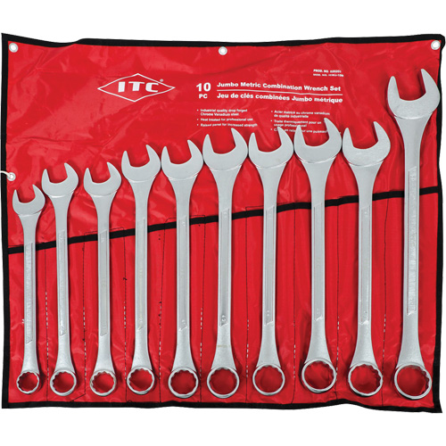 ICWJ-10M Jumbo Wrench Set, Combination, 10 Pieces, Metric Waymarc Industries Inc