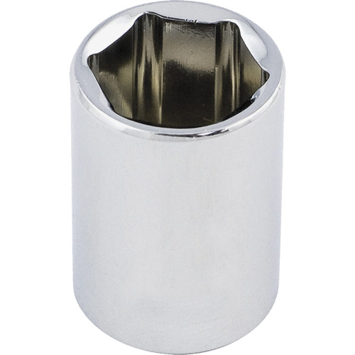 Regular Chrome Socket, 1/2", 3/8" Drive, 6 Points Waymarc Industries Inc