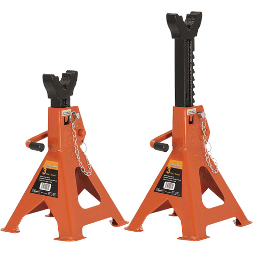 853B Jack Stands, Locking Handle/Ratchet, 3 Ton(s) Capacity, 11" - 16" H Waymarc Industries Inc