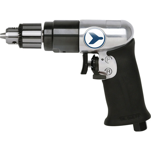 AD38VSRK Variable Speed Air Drill, 6 CFM, 1/4" NPT, 82 dBA, 3/8" Chuck, Keyed Waymarc Industries Inc