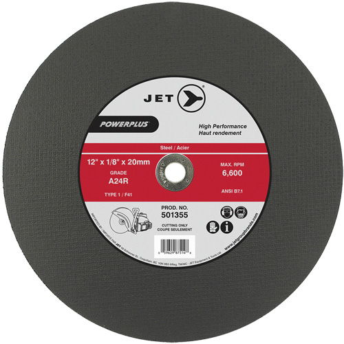 Meule &agrave; tronçonner PowerPlus A24R, 12" x 1/8", Arbre de 20 mm, Type 1, 6600 Tr/min Waymarc Industries Inc