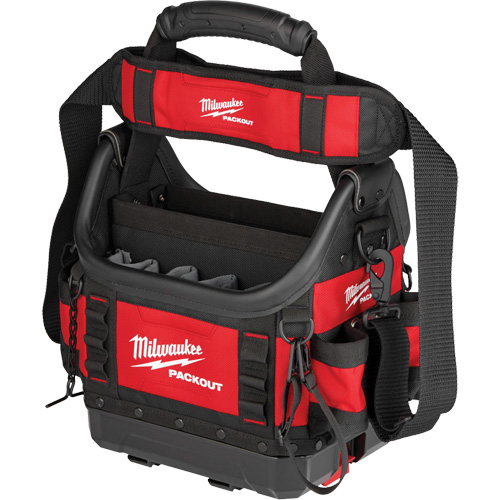 PackOut 10" Structured Tote, Ballistic Polyester, 35 Pockets, Red Waymarc Industries Inc