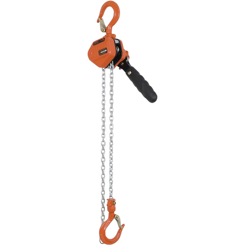 KLP-25-5 KLP Series Lever Chain Hoists, 5' Lift, 500 lbs. (0.25 tons) Capacity, Steel Chain Waymarc Industries Inc
