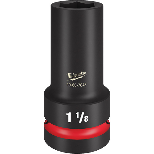 Douille &agrave; paroi extra mince Shockwave Impact Duty, Chocs, 1-1/8", Prise 1", 6 pans, Profond Waymarc Industries Inc