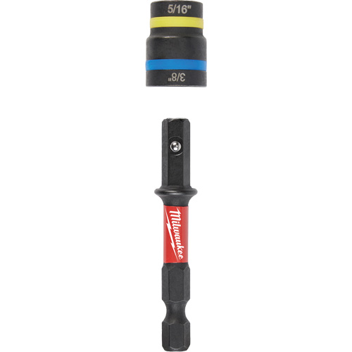 Tourne-&eacute;crous 2-en-1 Shockwave Impact Duty Quik-Clear, 5/16"/3/8" prise, 2-1/2" lo, Magn&eacute;tique Waymarc Industries Inc