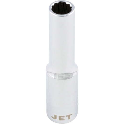Douille chrom&eacute;e, 8 mm, Prise 1/4", 12 pans, Profond Waymarc Industries Inc