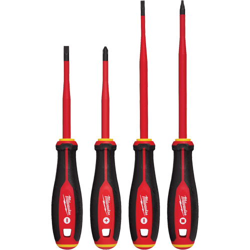 Insulated Slim Tip Screwdriver Set, 4 Pcs., Magnetic Waymarc Industries Inc