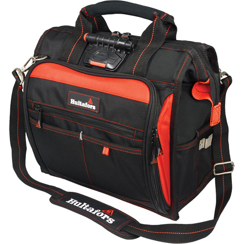 Lighted Technician's Tool Bag, Ballistic Polyester, Black/Red Waymarc Industries Inc