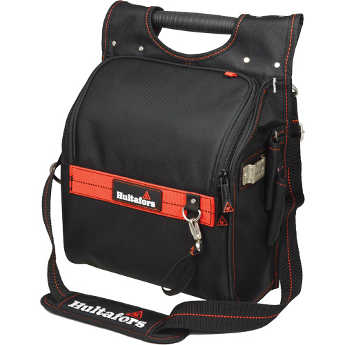 Pochette porte-outils pour &eacute;lectricien professionnel &agrave; fermeture &agrave; glissi&egrave;re, Polyester balistique, 19 pochettes, Noir/Rouge Waymarc Industries Inc