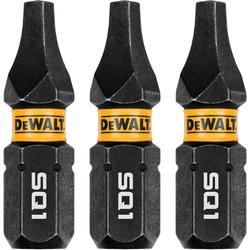 3-Piece FLEXTORQ&reg; Impact Screwdriving Bits, Square, #1, 1/4" Drive Waymarc Industries Inc