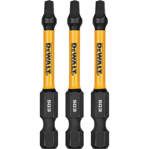 3-Piece FLEXTORQ&reg; Impact Screwdriving Bits, Square, #3, 1/4" Drive Waymarc Industries Inc