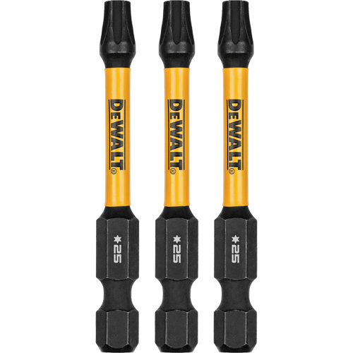3-Piece FLEXTORQ&reg; Impact Screwdriving Bits, Torx, T-25, 1/4" Drive Waymarc Industries Inc