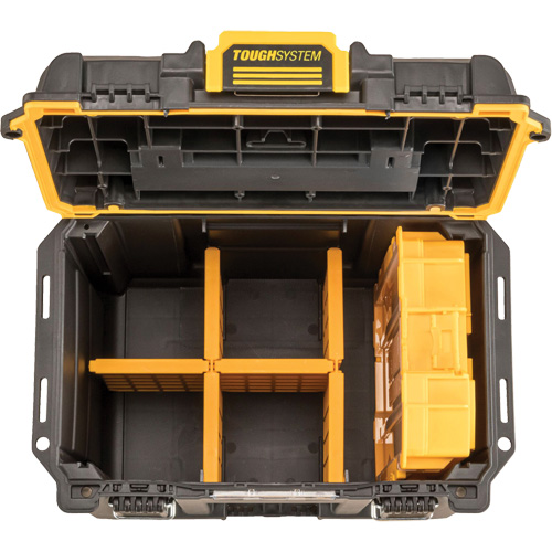 Boîte &agrave; outils compacte et profonde ToughSystem 2.0, 10" x 15-7/20" x 13-4/5", Noir/Jaune Waymarc Industries Inc