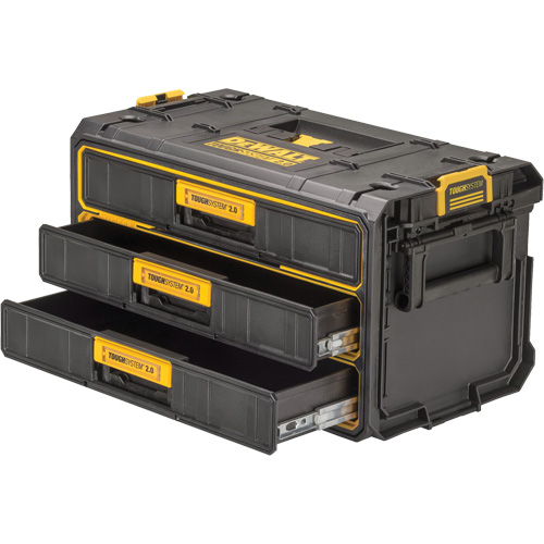 ToughSystem&reg; 2.0 Three-Drawer Unit, 21-4/5" x 12-3/10" x 12-3/5", Black/Yellow Waymarc Industries Inc