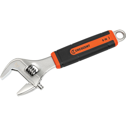 Adjustable Wrench, 6" L, 26 mm/1-4/5" Max Width, Chrome/Polished Waymarc Industries Inc