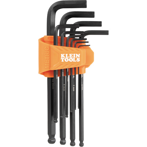 L-Style Long Ball-End Hex Key Set, 10 Pcs., Metric Waymarc Industries Inc