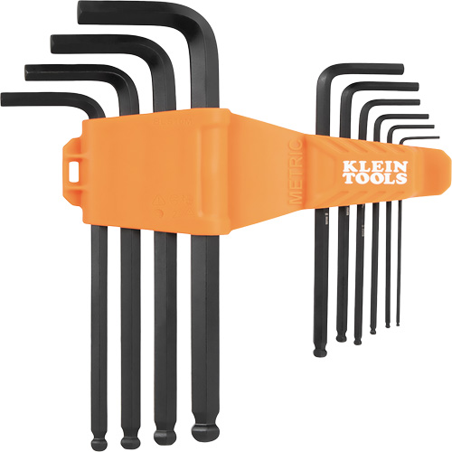 L-Style Long Ball-End Hex Key Set, 10 Pcs., Metric Waymarc Industries Inc