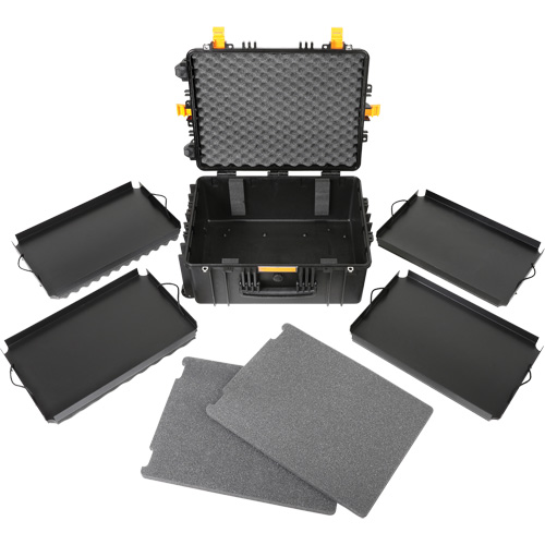 Heavy-Duty Portable Rolling Tool Case, 18-3/5" W x 24-3/5" D x 11-1/2" H, Black Waymarc Industries Inc