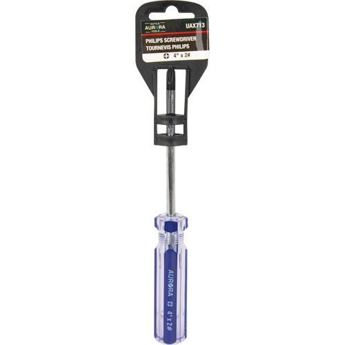 Blue Transparent Striped Philips Screwdriver, #2, Plastic Handle Waymarc Industries Inc