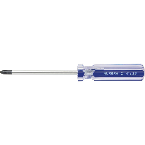 Blue Transparent Striped Philips Screwdriver, #2, Plastic Handle Waymarc Industries Inc