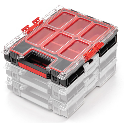 Arx Medium Organizer with Bins, 10-3/10" x 14-3/10" x 3", Black Waymarc Industries Inc