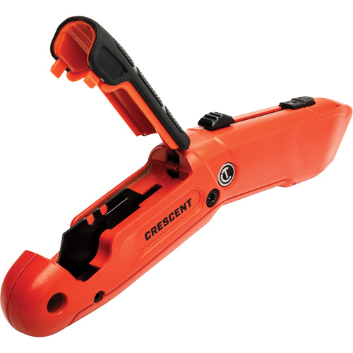 Couteau de s&eacute;curit&eacute; autor&eacute;tractable, 1", Acier, Prise en Aluminium Waymarc Industries Inc