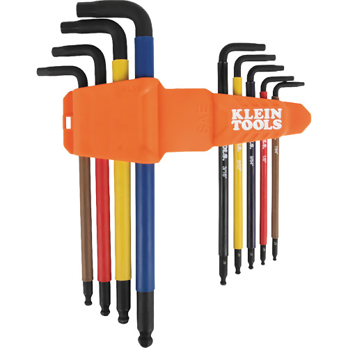 Jeu de cl&eacute; hex de style L extra longues et chromocod&eacute;es avec support, 9 mcx, Imp&eacute;rial Waymarc Industries Inc