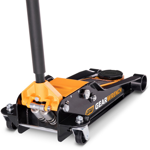 Low Profile Floor Jack, 3.5 Ton(s) Capacity, 3-3/4" Lowered, 21-3/4" Raised, Manual Hydraulic Waymarc Industries Inc