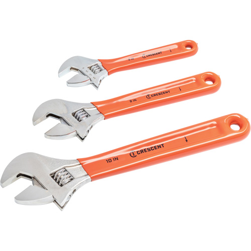 Cushion Grip Wrench Set, Adjustable, 3 Pieces Waymarc Industries Inc
