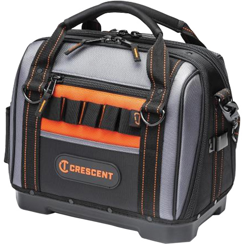 Sac ouvert de 14" pour outils d'ouvrier, Polyester, 32 pochettes, Noir/Gris Waymarc Industries Inc