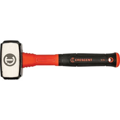 Drilling Hammer, 3 lbs., Fibreglass Handle, 4" L Waymarc Industries Inc