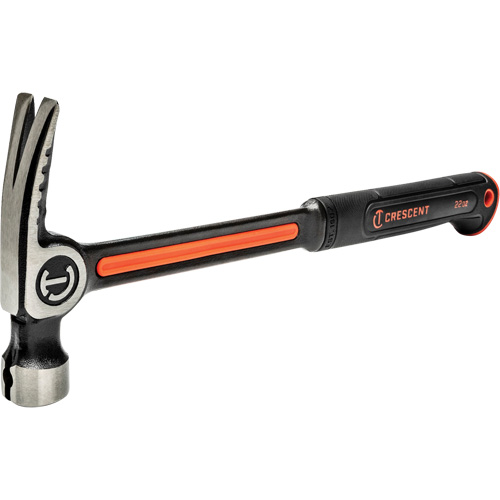 Steel Milled-Face Framing Hammer, 22 oz., Solid Steel Handle, 16" L Waymarc Industries Inc