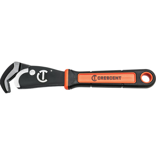 Self-Adjusting Dual Material Pipe Wrench, 1-1/2" Jaw Capacity, 12" Long, Black Oxide Finish, Cushion Handle Waymarc Industries Inc