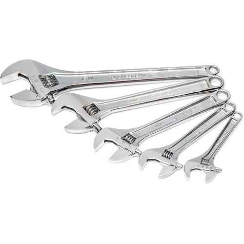 Chrome Wrench Set, Adjustable, 5 Pieces, Imperial and Metric Waymarc Industries Inc