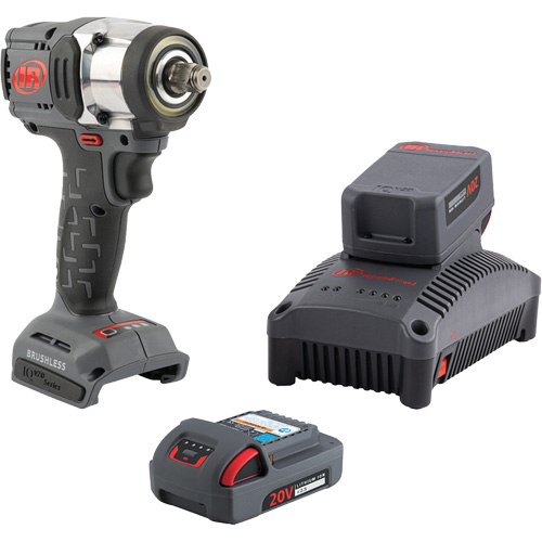 Compact Cordless Impact Wrench Kit, 20 V, 1/2" Socket Waymarc Industries Inc