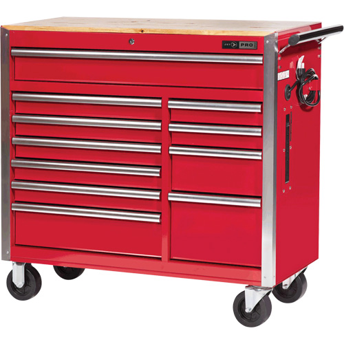 PRC4211 Armoire roulante de s&eacute;rie Pro, 11 tiroirs, 42" la x 18" p x Rouge Waymarc Industries Inc