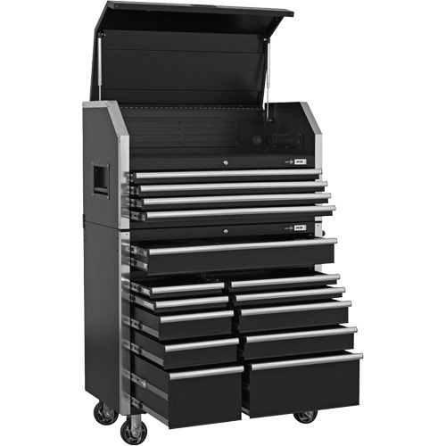 HDCC-4115 HD Series Toolbox Combo, 21-1/2" D x 44-1/5" W x 63-3/10" H, Black Waymarc Industries Inc