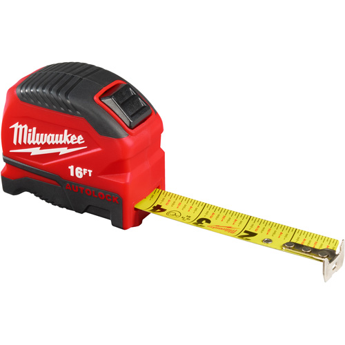 Auto-Lock Tape Measure, 1" x 16' Waymarc Industries Inc