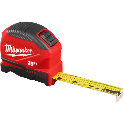 Auto-Lock Tape Measure, 1" x 25' Waymarc Industries Inc