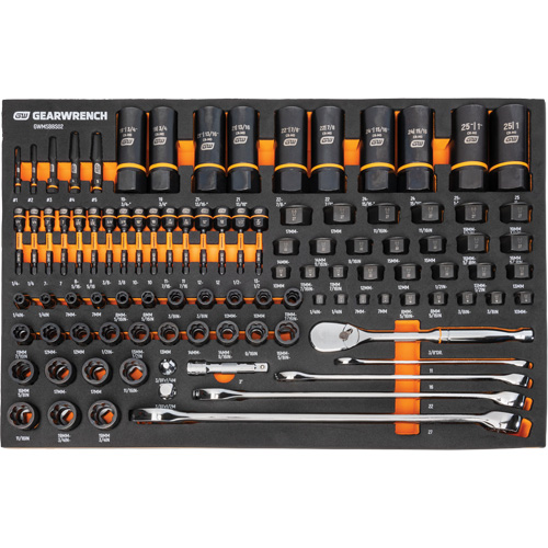 Jeu d'outils de m&eacute;canicien dans des plateaux modulaires en mousse avec conteneur de rangement, 247 morceaux Waymarc Industries Inc