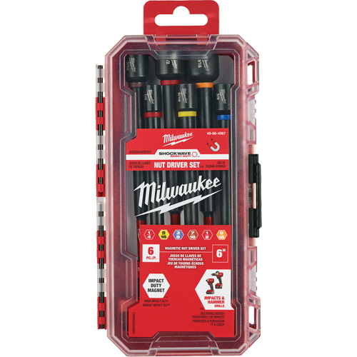 SHOCKWAVE Impact Duty 6" Nut Driver Set, 6 Pcs., Magnetic Waymarc Industries Inc