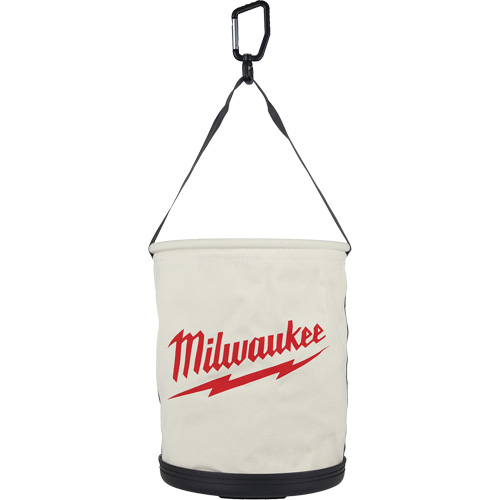 Utility Bucket Bag, 11-81/100" L x 11-81/100" W x 14-57/100" H, Polyester, White Waymarc Industries Inc