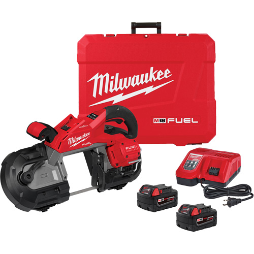 Ensemble de scie &agrave; ruban &agrave; g&acirc;chette double &agrave; coupe profonde M18 Fuel, 18 V, 5" Capacit&eacute; Waymarc Industries Inc