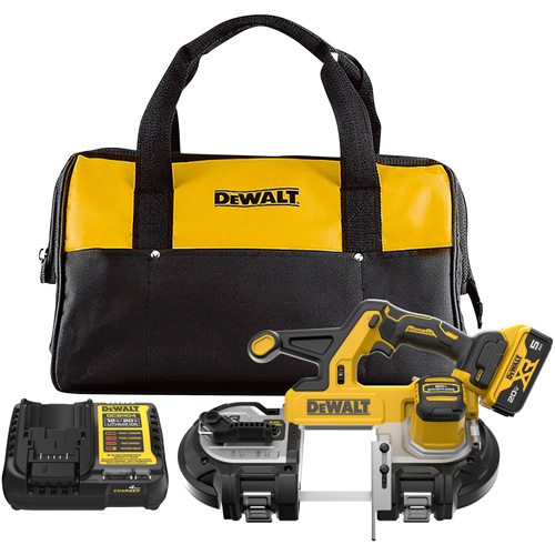 Ensemble de scie &agrave; ruban de moyenne taille XR avec bloc-pile de 5 Ah, 20 V, 3-3/8" Capacit&eacute; Waymarc Industries Inc