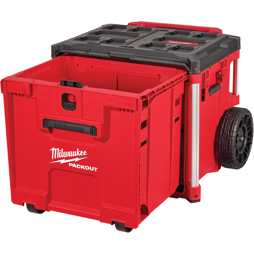 Coffre &agrave; outils roulant avec tiroir PACKOUT, 19" x 24" x 20", Noir/Rouge Waymarc Industries Inc