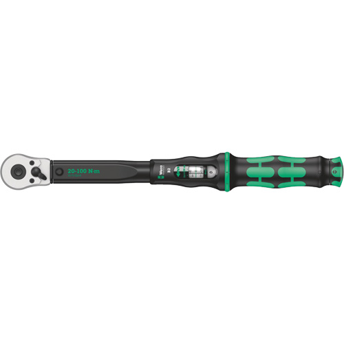 Click-Torque B2 Torque Wrench with Reversible Ratchet, Click, 3/8" Square Drive, 20 - 100 Nm Waymarc Industries Inc